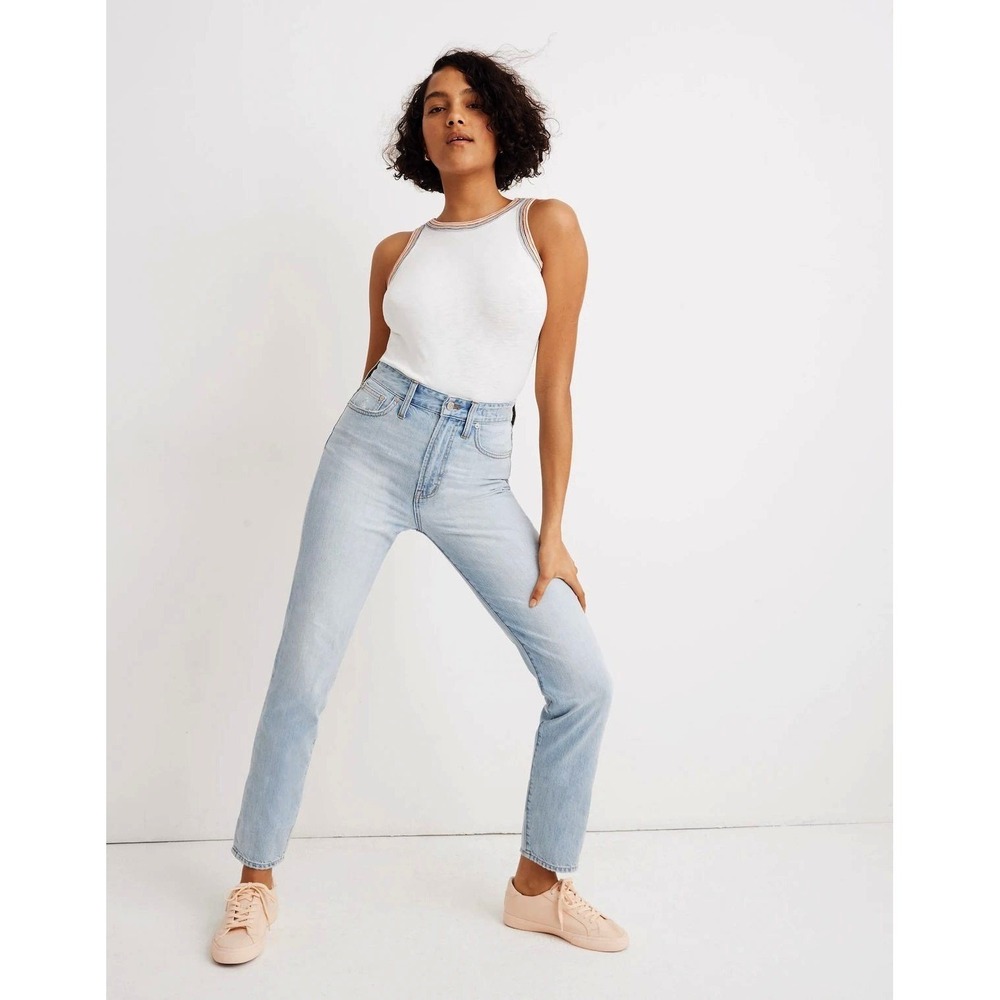 Madewell Curvy Perfect Vintage Jeans Womens 24 Light Wash High Rise Denim